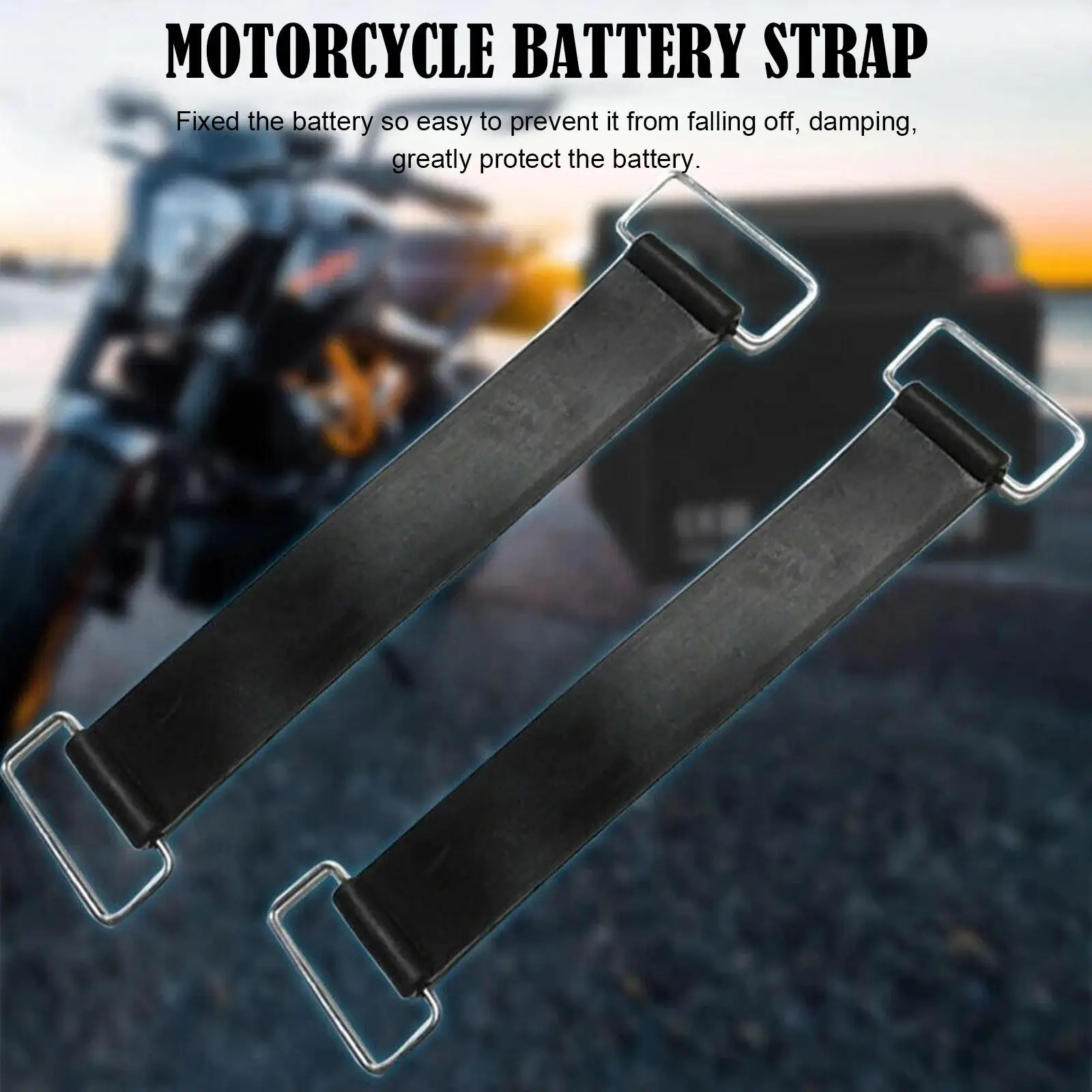 1Pcs Universal Motorcycle Rubber Battery Strap Holder Belt Fixing Accessories Elastic Bandage Belt Stretchable For Motorcyc L1Q2