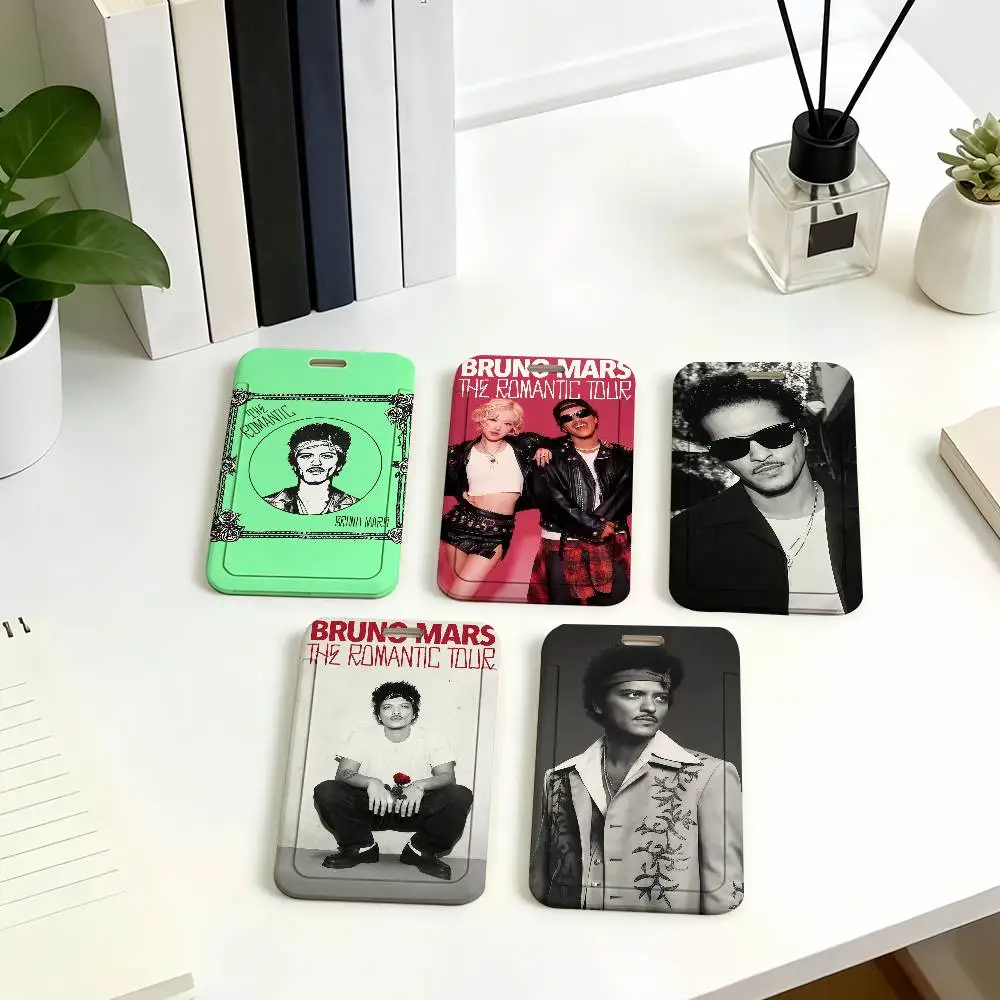 Bruno Mars The Romantic Cover Bag Corporate Business Work Badge Holders Uisex Credit Card Holder Bus Daily Commute ID Case