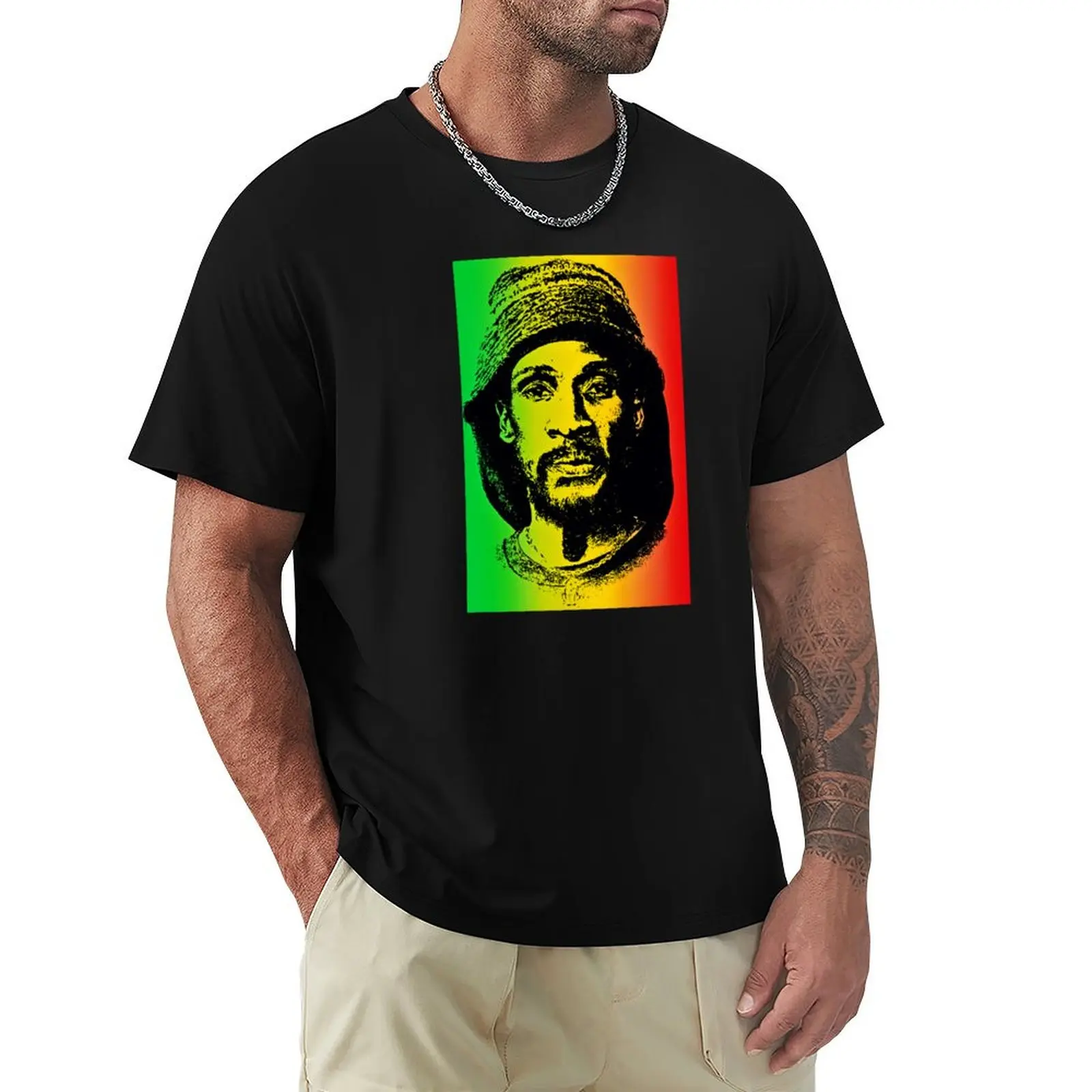 akae beka Vaughn Benjamin flag T-Shirt sweat cotton graphic tees oversized t shirts for men