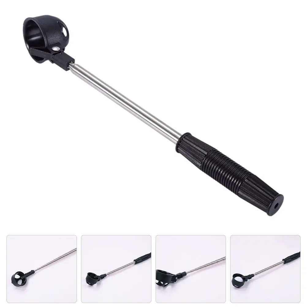 Portable Pickup Tool Golf Picker Telescopic Lightweight Adjustable Stainless Steel Shaft Anti-skid Grip Retriever