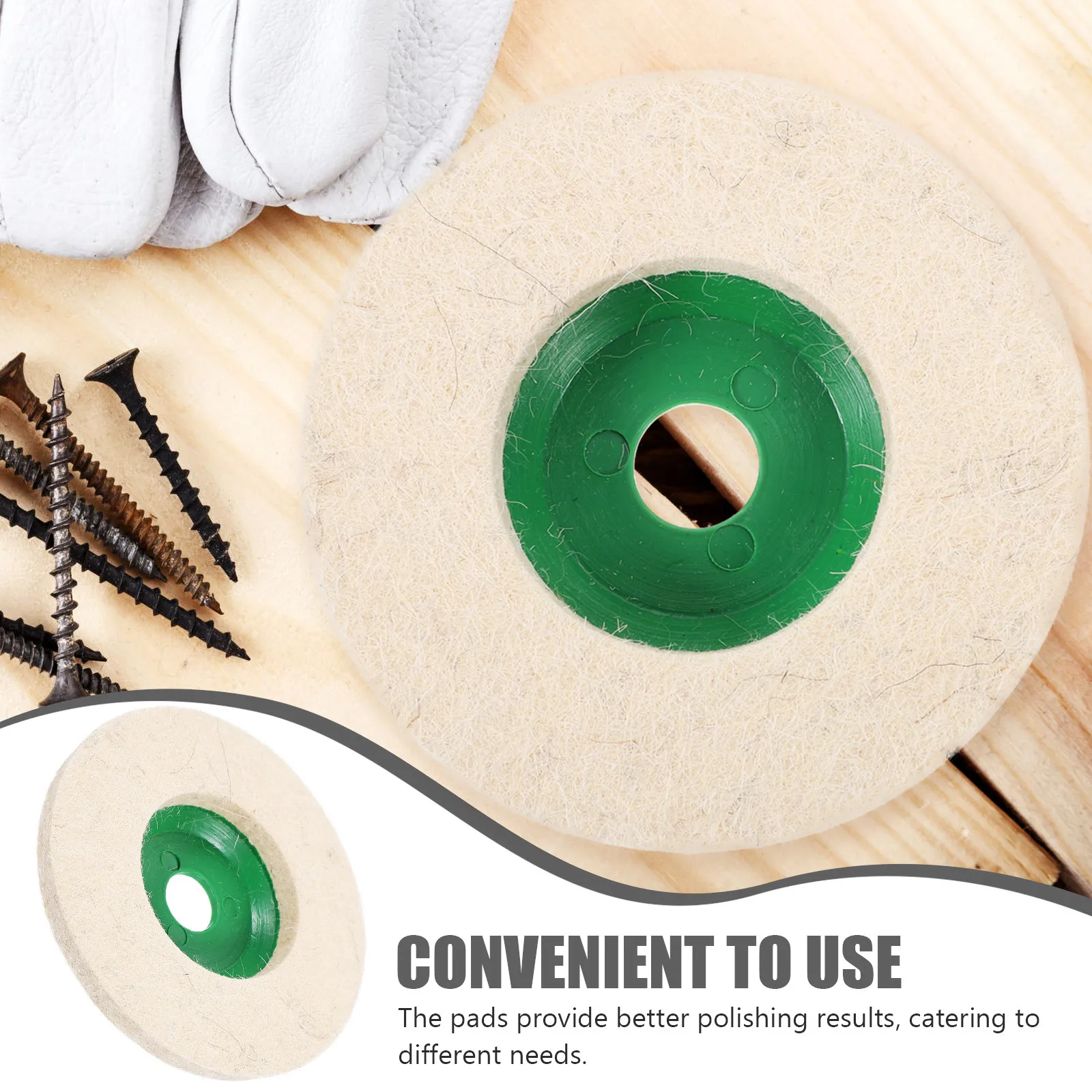 10 Pcs Polishing Buffing Discs Pads Wheels Angle Grinder Felt Grinding Polisher