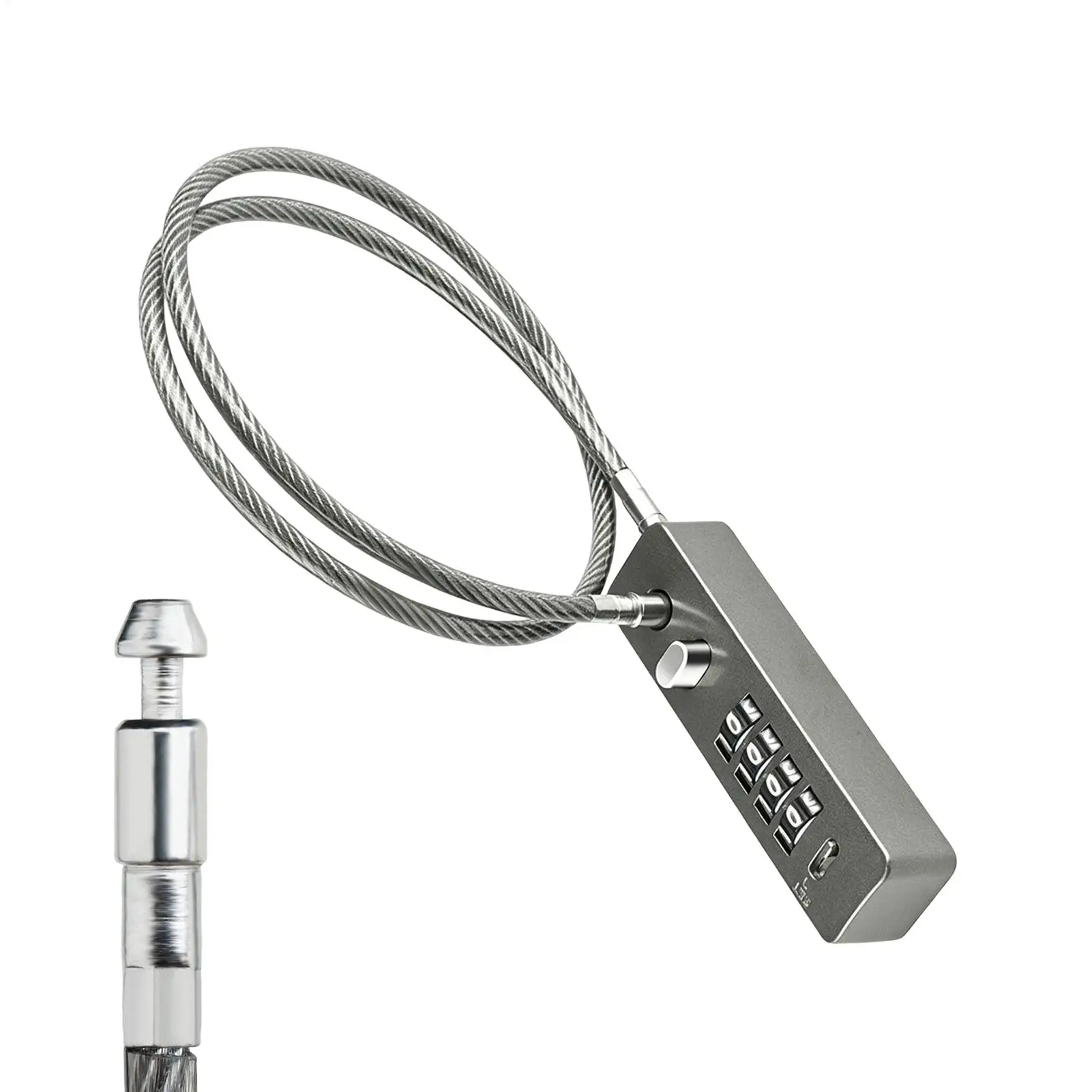 Combination Bike Lock Resettable 4-Digit Bicycle Security Cable Tool Anti-Theft Bicycle Lock For Travel Outdoor Camping Urban