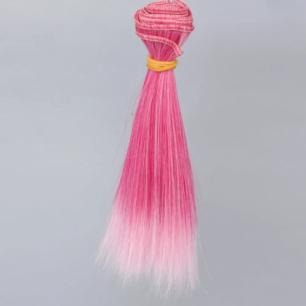 1 Stück Perücke Refires Bjd Haar 15 cm * 100 cm Schwarz Gold Braun Grün Rosa Farbe Gerade Perücke Haar für 1/3 1/4 BJD Diy