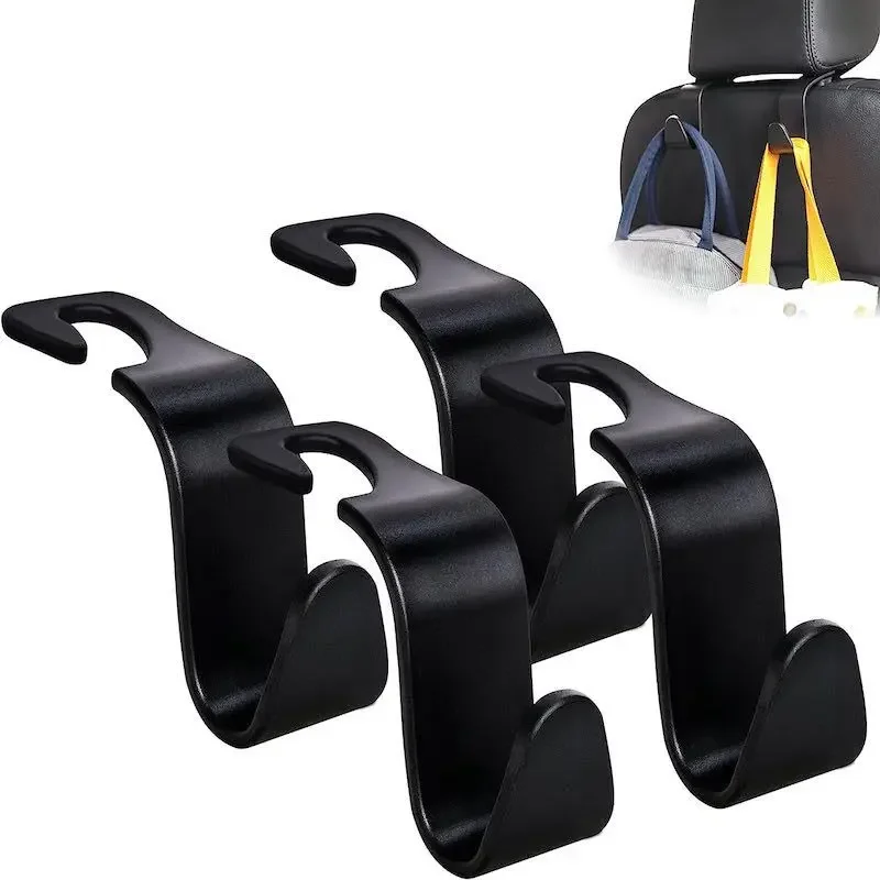 4PCS Universal Car Seat Headrest Hook For Auto Back Seat Storage Organizer Hanger Storage Holder For Handbag Purse Bags Coats