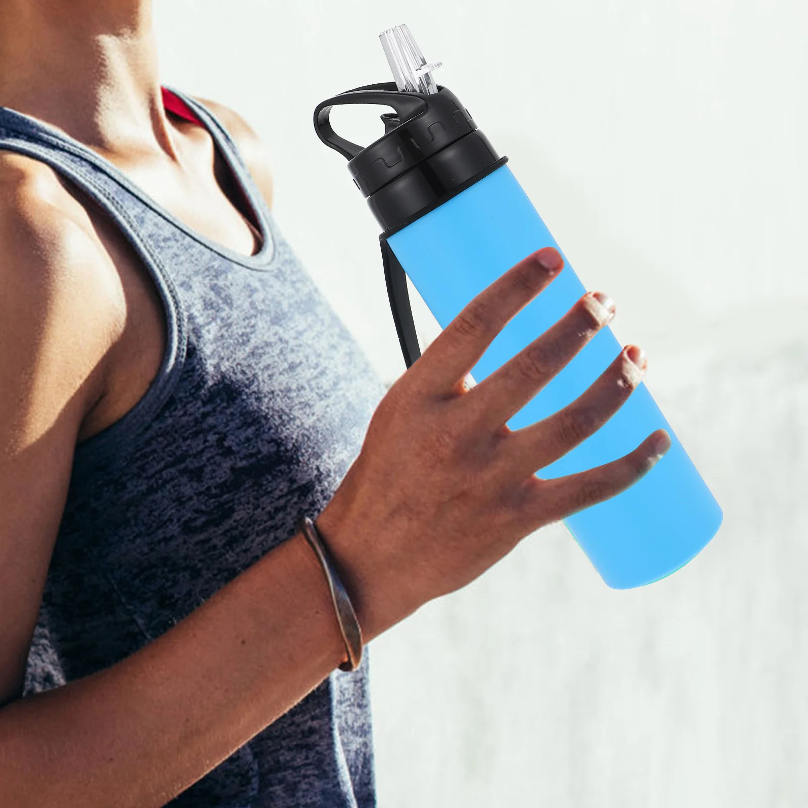 

Sports Water Bottle Portable Lightweight Large Mouth Easy Unscrew Lid Outdoor Hiking Camping Fitness Supply Water Bottle