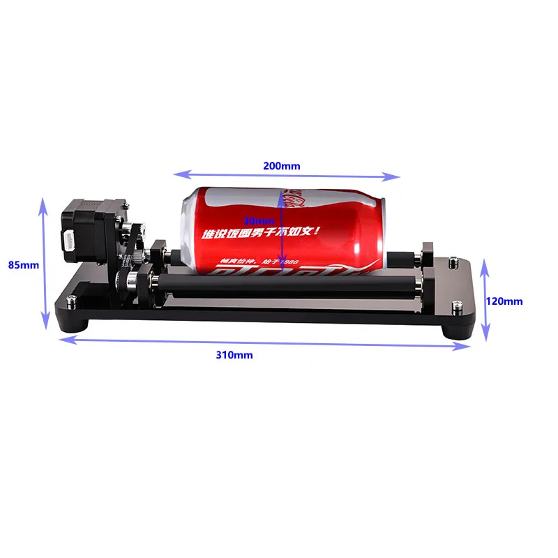 Y-axis Rotary Roller For Laser Engraving Machine CNC Three Gear Adjustment Rotary Roller for Cans Cylinders Glass Cup