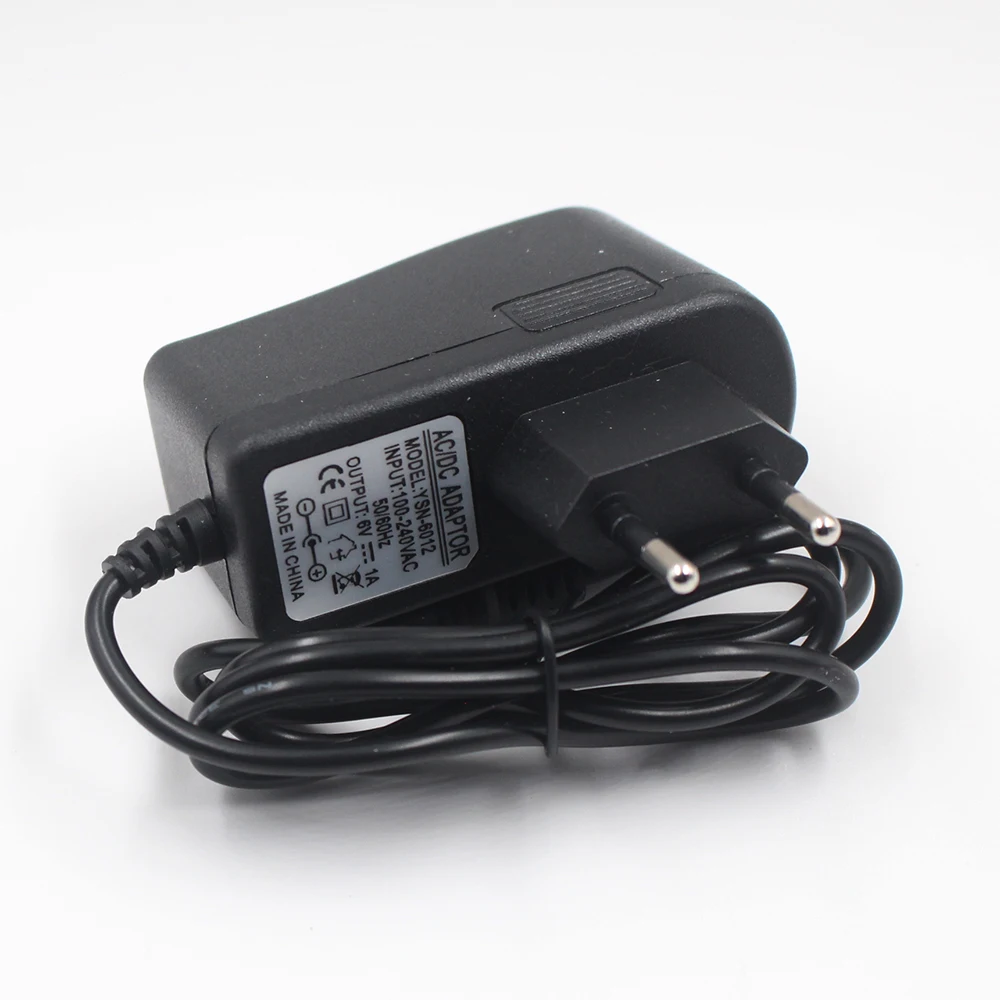 6V1A Power Charger AC 100V-240V Converter Adapter DC 6V 1A 1000mA Power Supply EU Plug DC 5.5mm x 2.1mm 1PCS