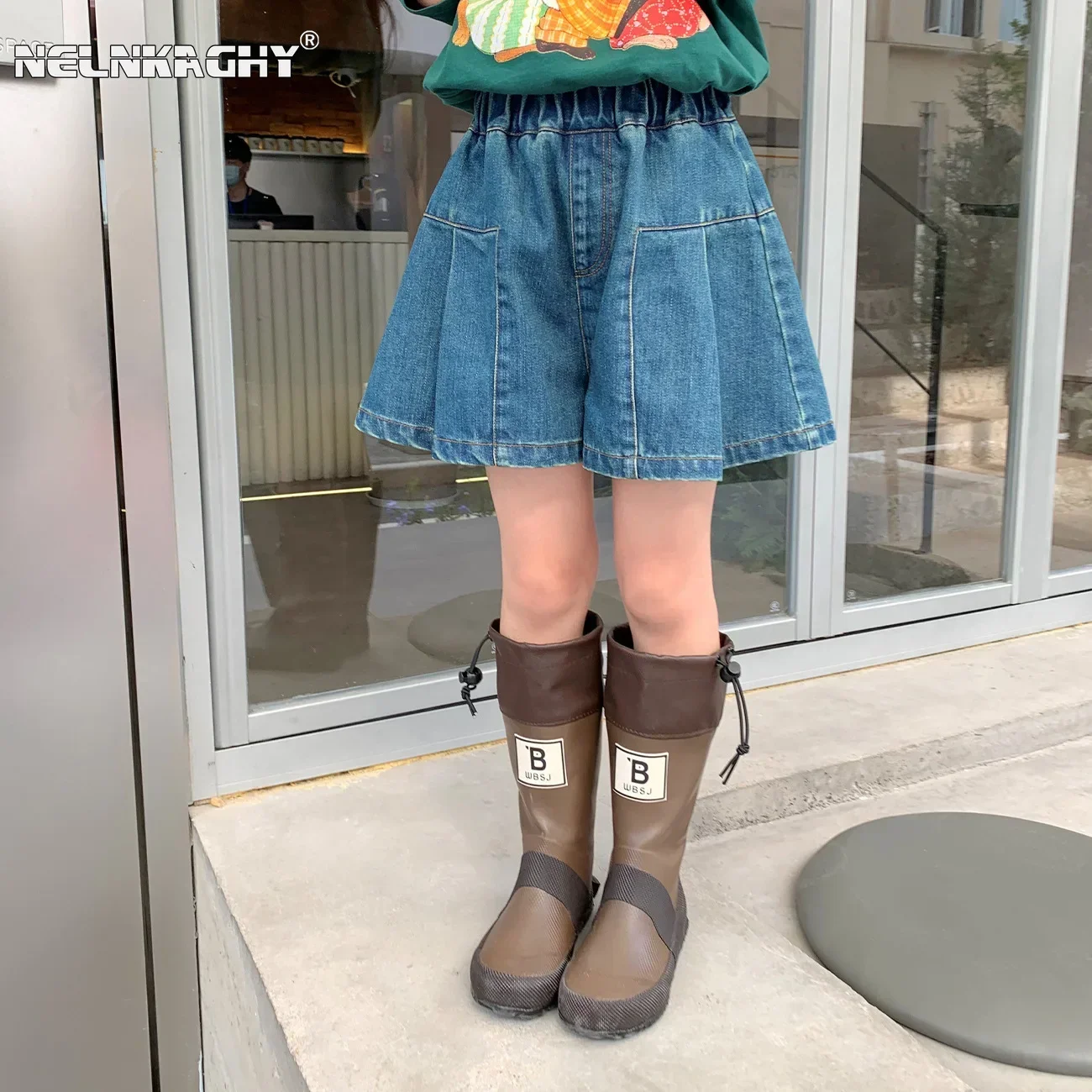 

2024 Summer New in Kids Baby Girls Fashion Clothes - Children Denim Loose Elastic Waist Shorts , Toddler Hot Pants 2-7Y