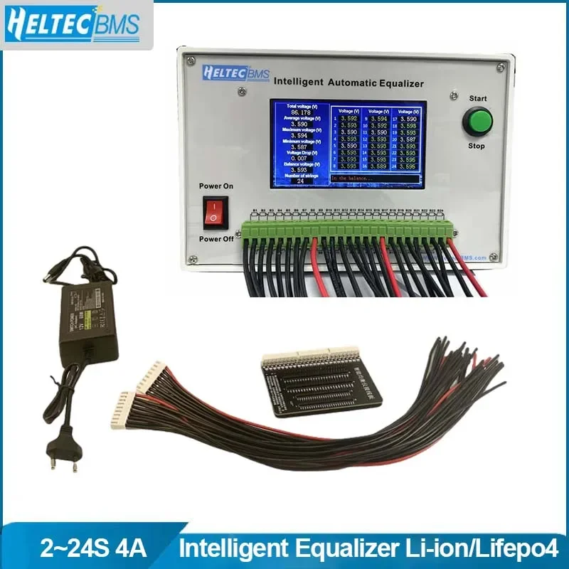 Heltec 24S 3A 4A Li-ion/Lifepo4 Battery Voltage tester lithium cell Discharge balancer Electric vehicle/Car Battery Repair