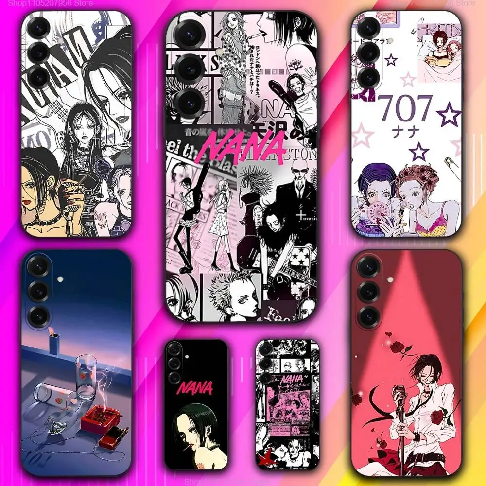 

N-NANA Comics Black Phone Case For Samsung A 73,72,71,53,52,51,41,40,30,22,21,13,12,Note 20,10,9 Ultra Pro 5G Soft Ultra-Thin