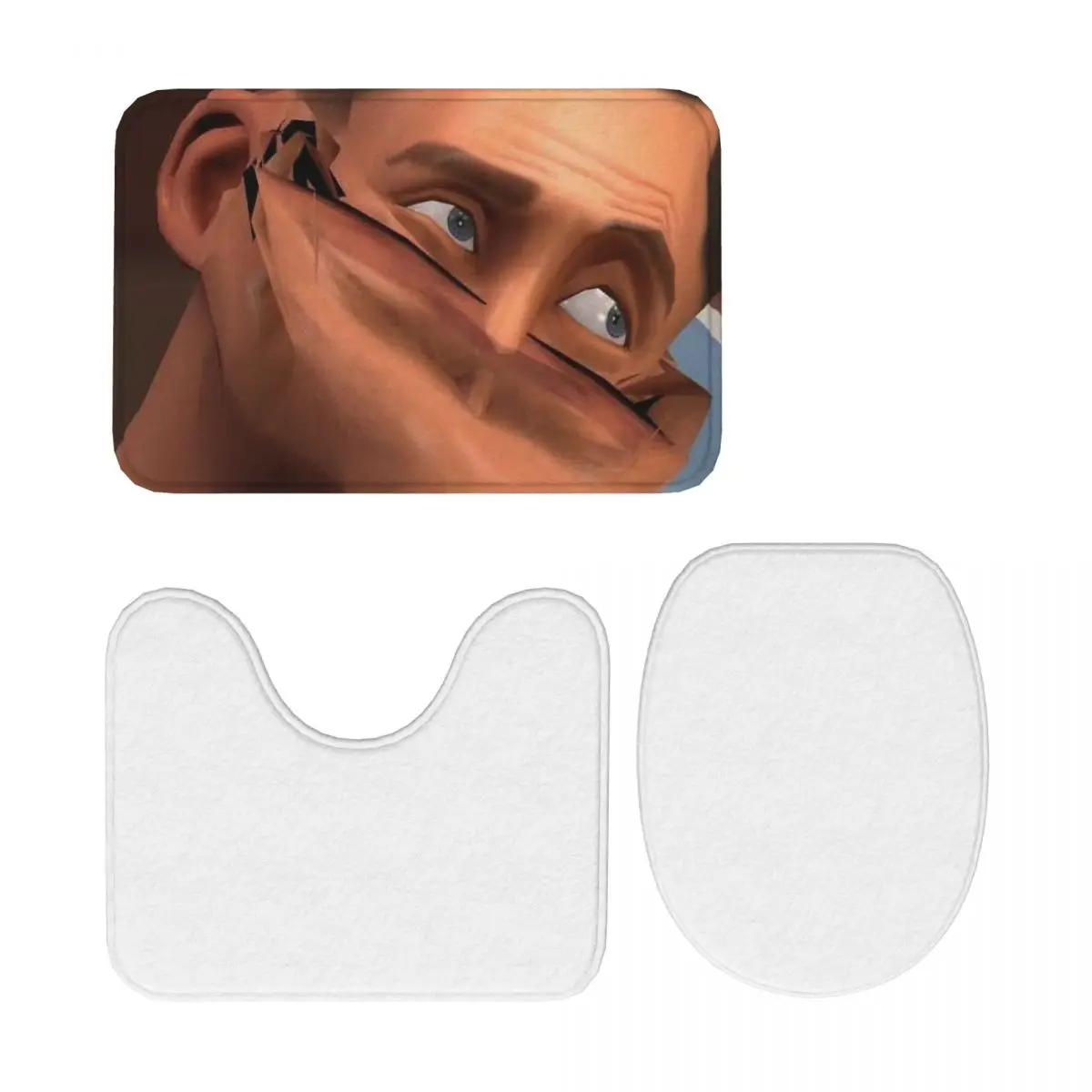 

Team Fortress 2 TF2 3 шт. Коврик для ванной Набор для ванной комнаты Крышка унитаза Домашний декор Нескользящий ковер Напольный коврик