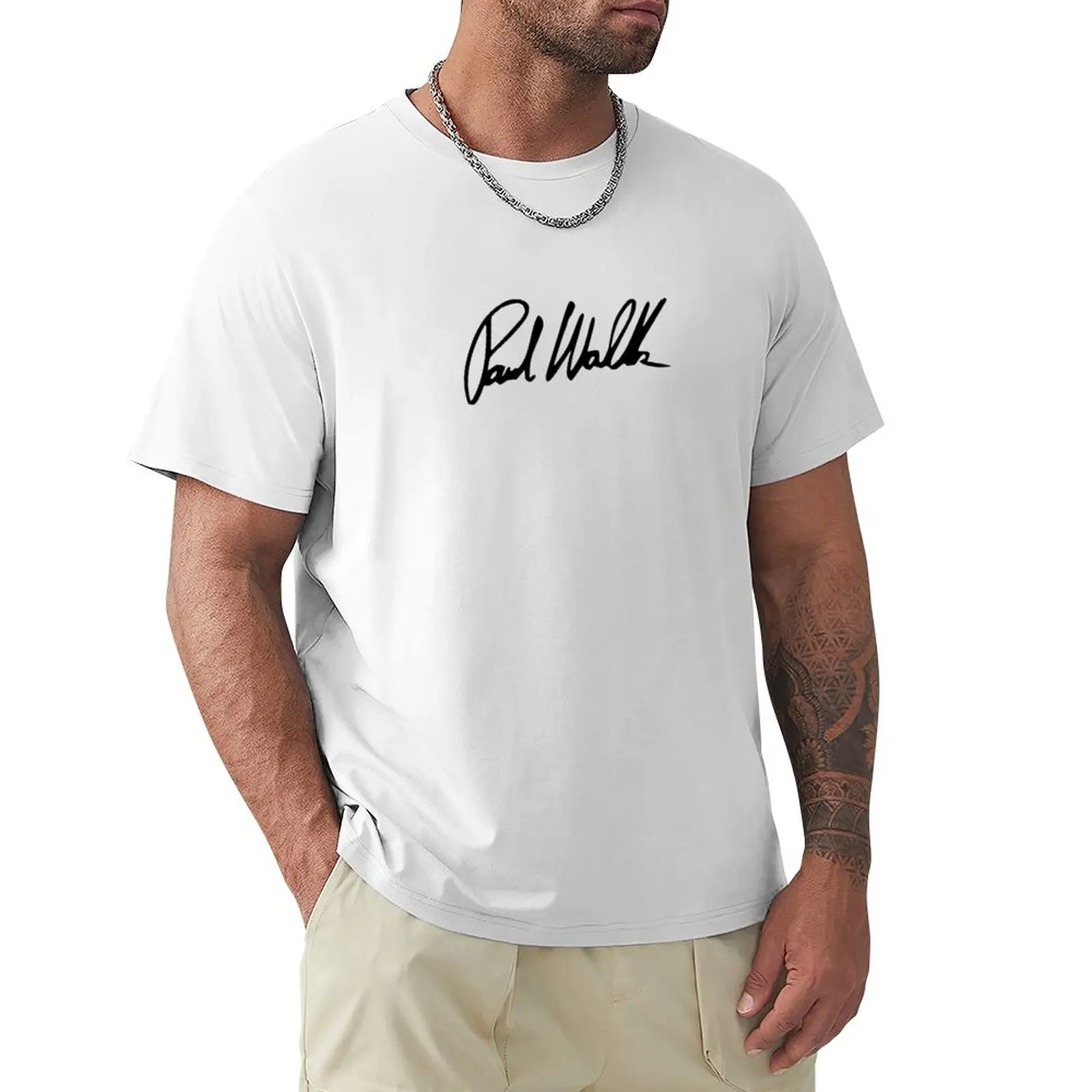 

Paul Walker Signature Memorial T-shirt customs anime new edition heavyweights t shirts for men