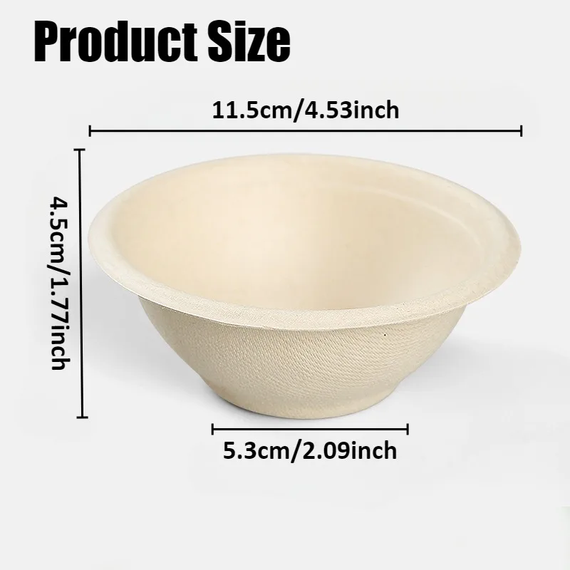 Disposable Paper Bowls Biodegradable Paper Bowls Family Party Soups Appetizers Desserts Fruit Salads Household Food Containers