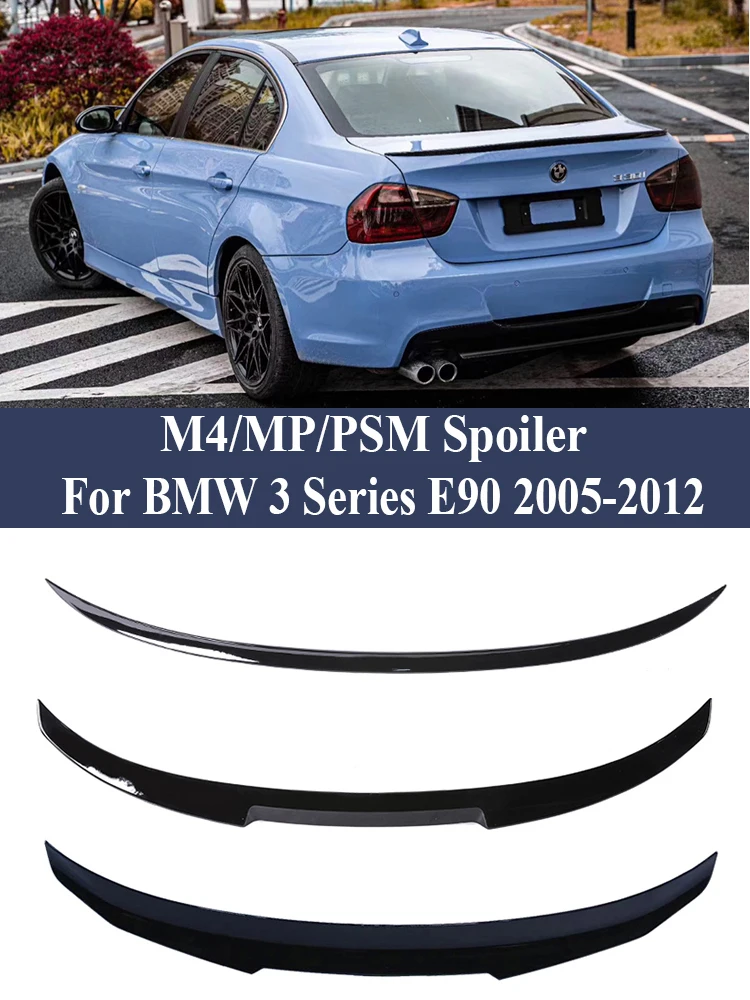 Carbon Fiber Rear Bumper Trunk Spoiler For BMW 3 Series E90 PSM MP M4 Style Wing Lip 2005-2012  325i 328i 335i 330i