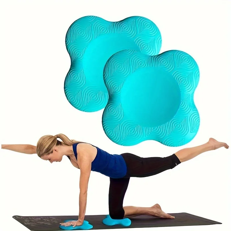 2pcs Yoga Kneeling Mat, Portable Thicken Support Mat, Suitable For Sports And Fitness, Yoga Training Umbrella Wall clock Planter