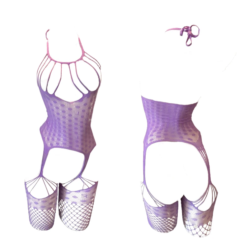 

1 шт. Сексуальное женское боди с открытой промежностью и воротником-халтер, без рукавов, эротическое белье, ночная сорочка, нижнее белье, комплект для сна