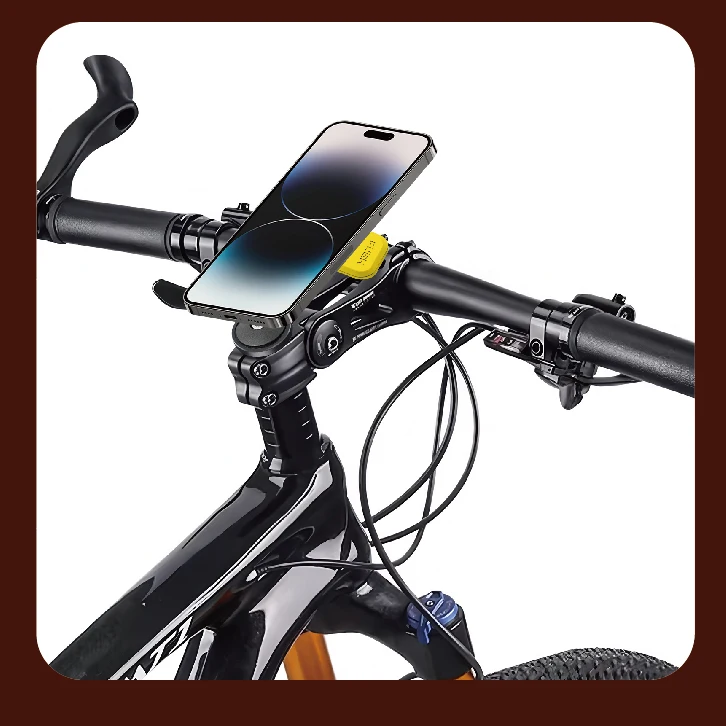 Bike Phone Mount , Anti-Shake Handlebar Holder, Universal Bike Cellphone Cradle for Bike Bicycle Scooter ATV