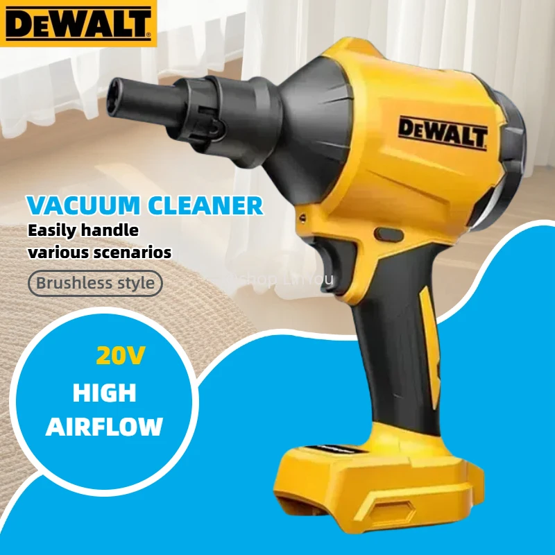 

Беспроводная воздуходувка Dewalt с бесщеточным двигателем, пистолет для удаления пыли с насадками, многофункциональный инструмент для очистки и накачивания, без аккумулятора и зарядного устройства