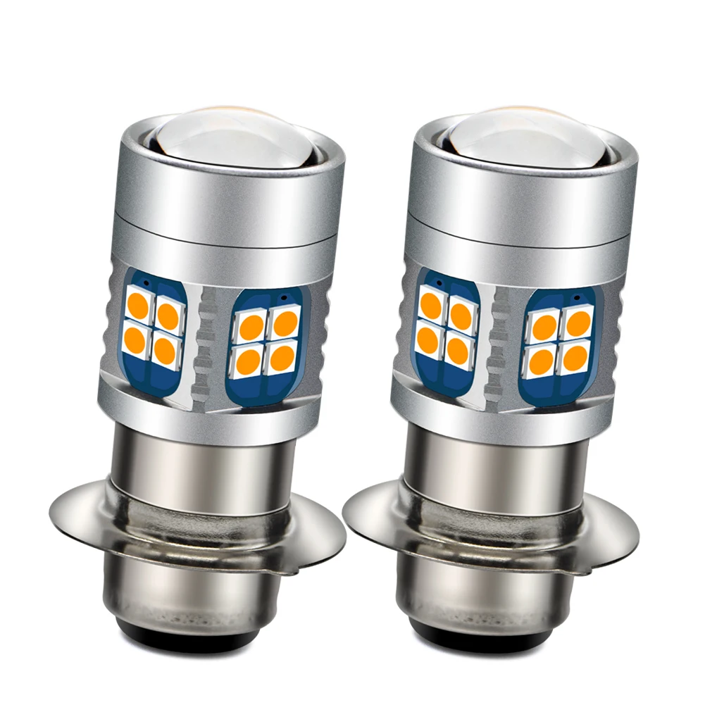 

RUIANDSION 2Pcs H6M 3030 Chip 22 Pieces Motorcycle Headlight Led Bulb Moto Lighting Lamp Plug and Play 3W 6-30V 800LM Headlights