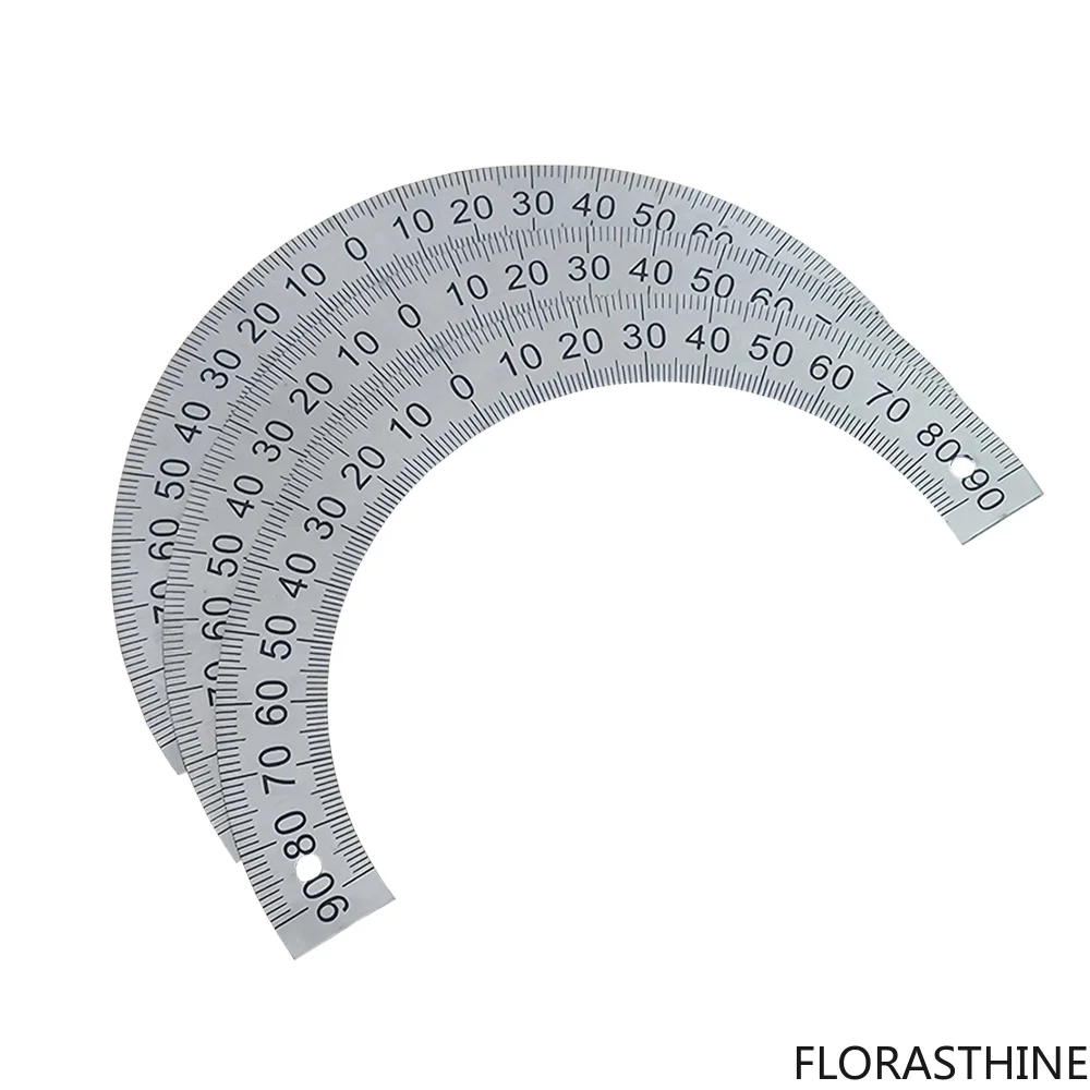 1 Piece 60MM 80MM 120M 240MM Half Circle Dial Scale Dial Identification Degree Graduated Protractor 180 Degrees for Machine Tool