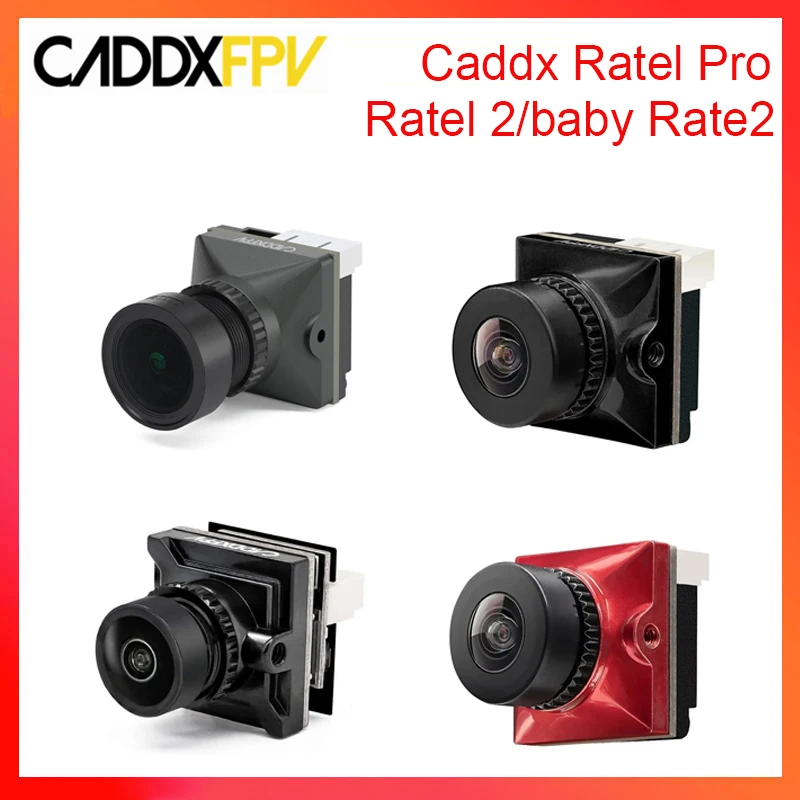 Caddx Ratel 2 / Ratel PRO 1/1.8'Starlight 1200TVL NTSC PAL 16:9 4:3 Switchable Super WDR FPV Micro Camera for FPV Racing