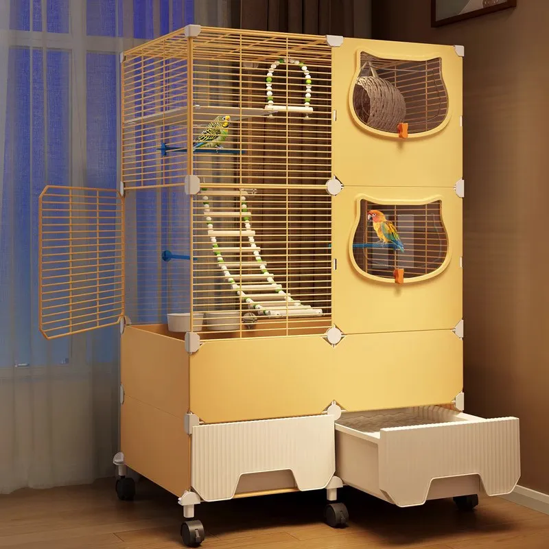 

Acrylic Bird Cages Plastic For Inseparable Hammock Flight Pigeon Bird Cages Goods Indoor Houses Jaula Para Canarios Pet Supplies