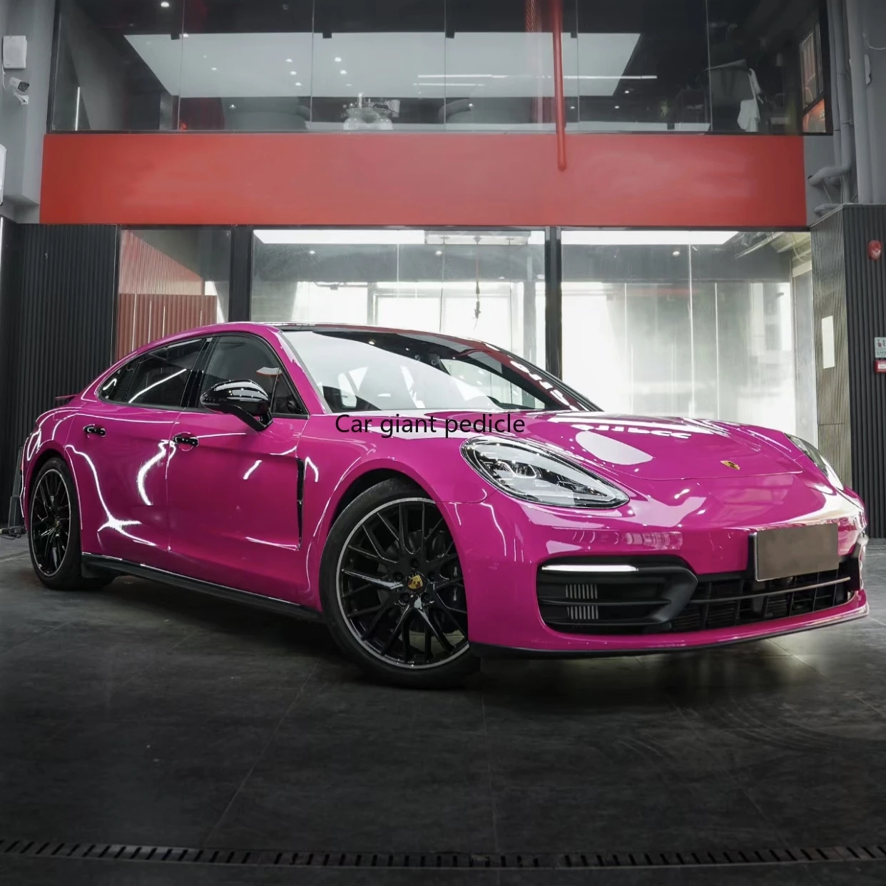 Highest qualityGloss Rose red vinyl Wrap Film Car Wrap Film Non degumming Non fading quality Warranty 1.52M*17M roll
