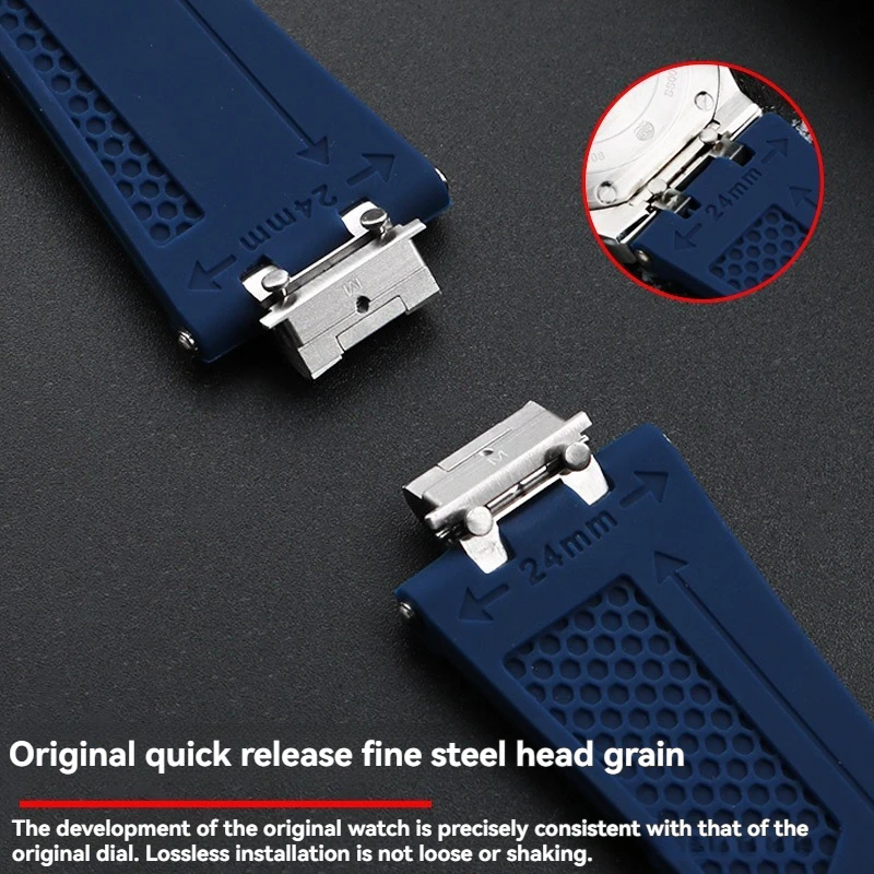 For Maurice Lacroix AIKON AI1108 AI6008 AI6007 AI6038 AI6058 Soft Waterproof Silicone Watch Band | Quick Release Rubber Strap