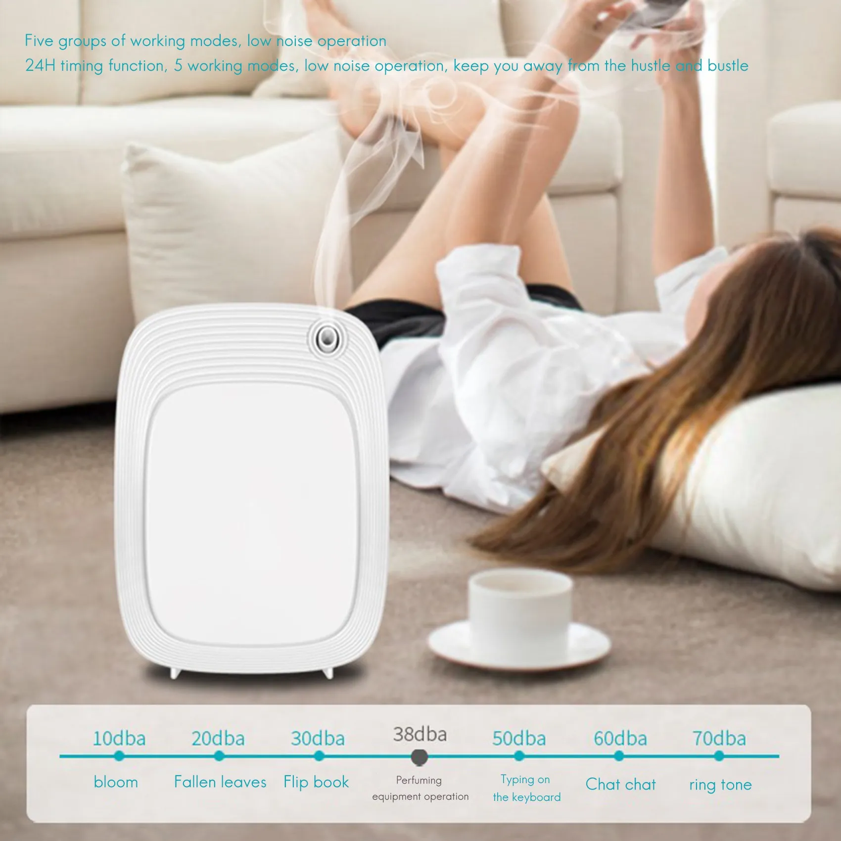 A005-Electric Aroma Diffuser For Home Essentials Hotel Scent Machine Smart Air Fresheners Sprayer Household Office Black