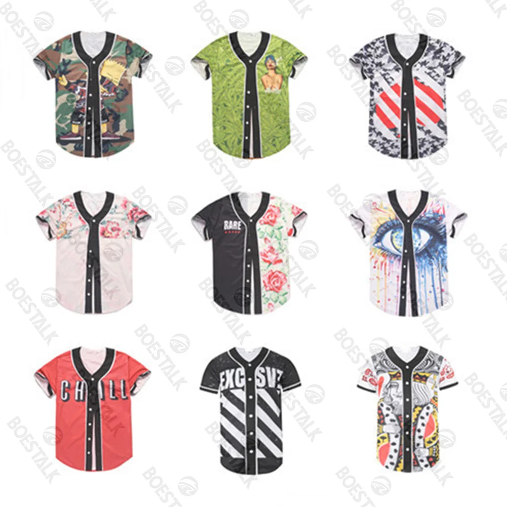 Short-sleeved baseball uniform fancy European and American men cardigan baseball uniform short-sleeved shirt 2024 new summer