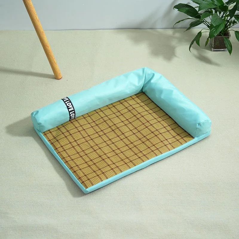 

D5 Summer Pet Cooler Cat Kennel Dog Kennel Ice Cool Cooling Rattan Mat Pet Bed Removable Washable Non-stick Hair Pet Supplies