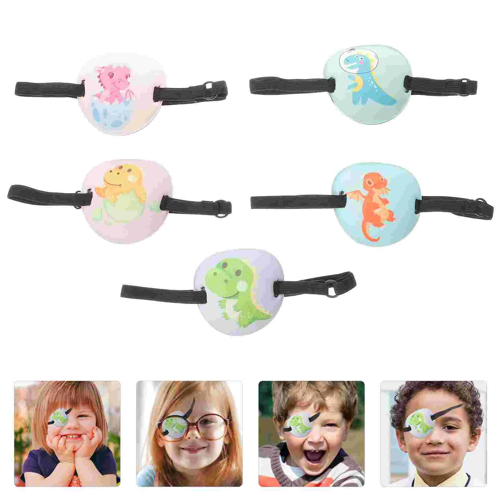 

5 Pcs Single Eye Masks Soft Patches Amblyopia Long Staple Cotton Universal Covers Child