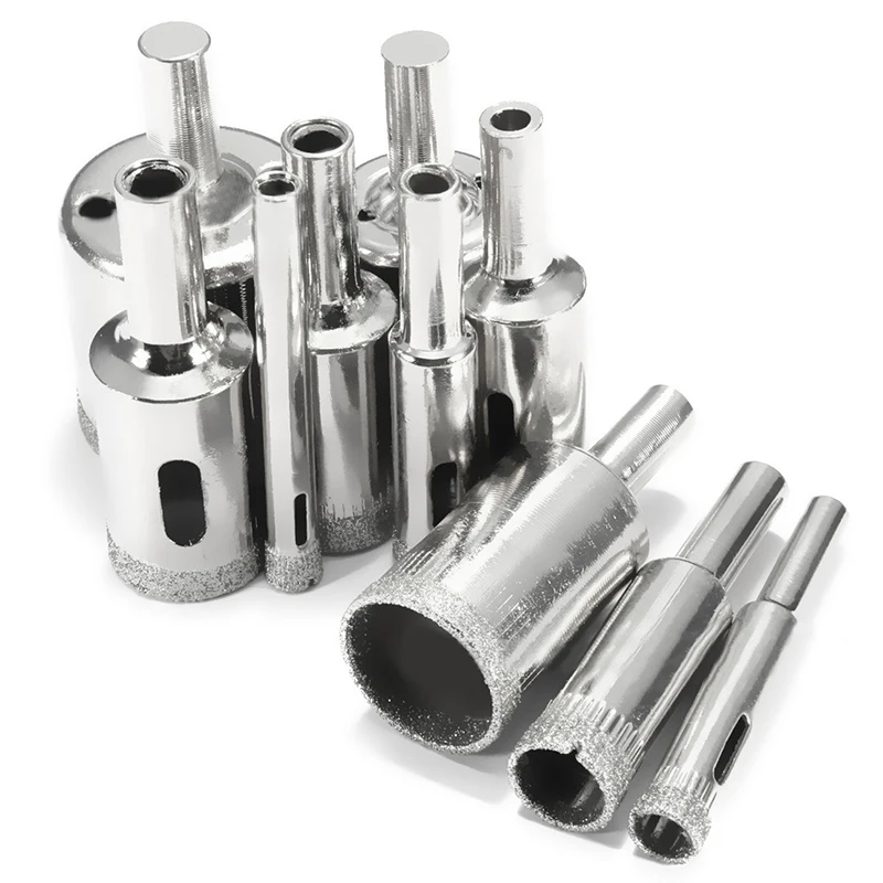 10Pcs 6-30Mm เพชรเคลือบเจาะชุด Bit กระเบื้องแก้วหินอ่อนเซรามิครูเจาะ Bits diamond Core Bit เครื่องมือ