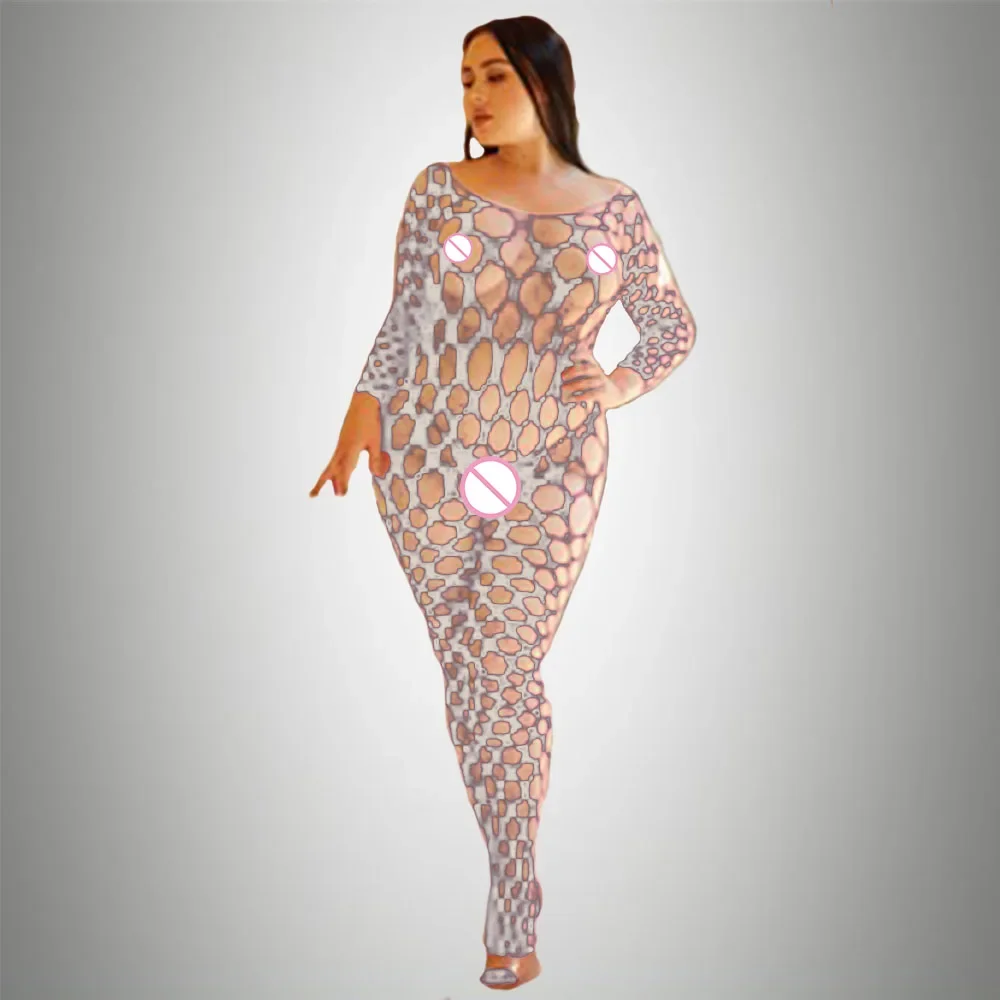 Plus Size Bodystocking gorące body dla kobiet seksowna kabaretka bielizna sukienka Babydoll Porno Mesh pończochy do seksu