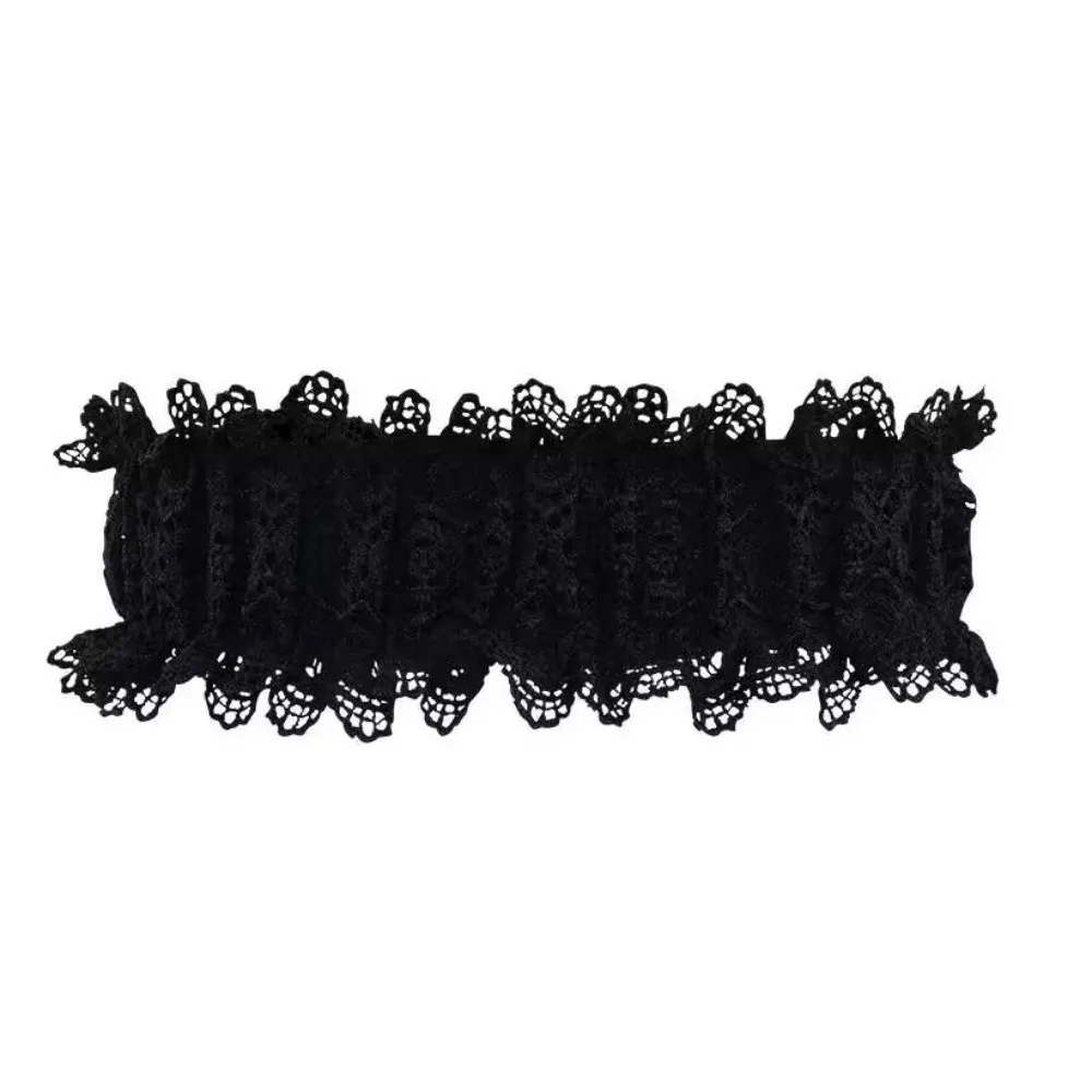 حزام خصر دانتيل فاخر متعدد الاستخدامات بلون سادة مشد خصر مرن بعرض 12 سم وشاح مرن للنساء #3