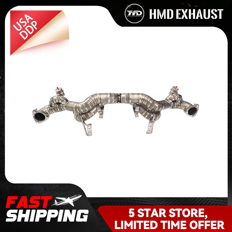

✈ HMD Catback for Porsche 718 GT4 RS without Muffler Ti Vacuum valves Plain color Lossless installation Exact Fit