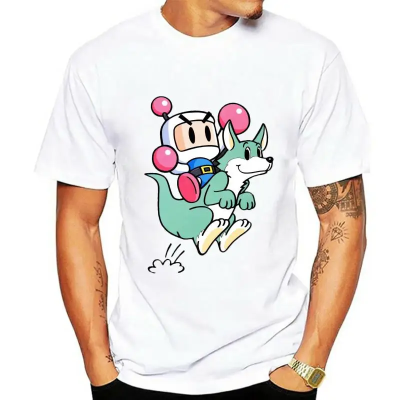 เสื้อยืดผู้ชาย KONAMI Bomberman ตัวละคร Super 1993 Official (สีน้ำเงินเข้ม) (สีดำ)