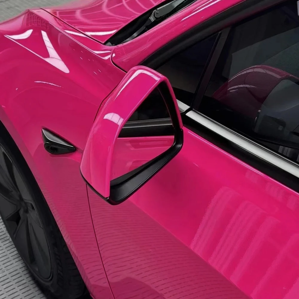 PET Beetroot Purple Glossy Car Vinyl Wrap Film Air Bubble Free Self Adhesive Color Change Film Car Body Decoration Accessories