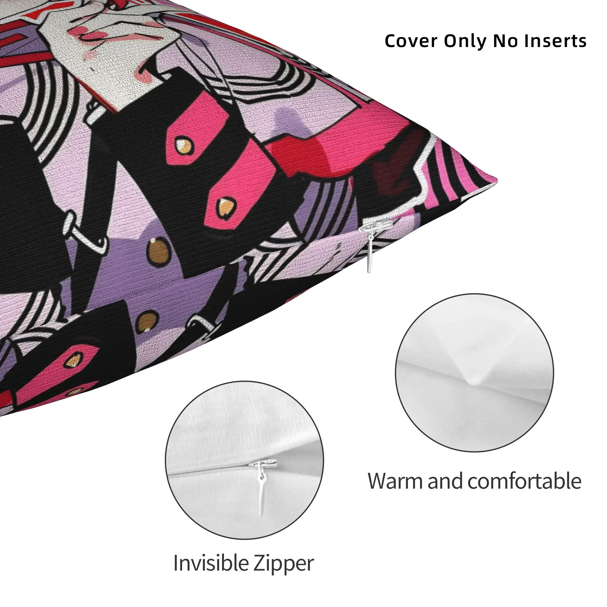 Kasanes Virtual Singer Tetoes Pillowcase Printed Fabric Cushion Cover Decor Cartoon Cute Throw Pillow Case Cover Home Square