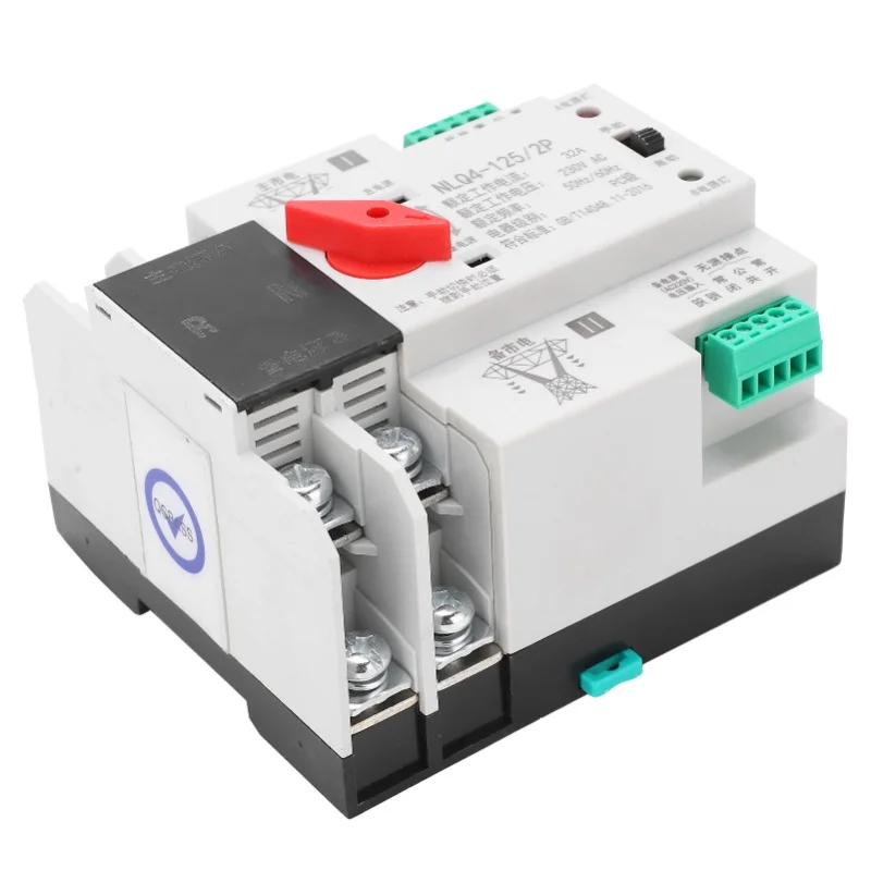 Automatic Transfer Switch Din Rail Mounted 2P Power Uninterruptible Distribution Control 230V