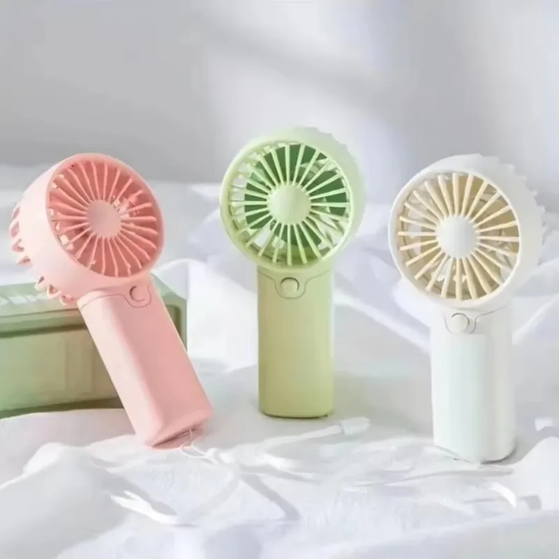 USB Rechargeable Handheld Fan Portable Mini Fan 3 Speeds Strong Wind for Summer Outdoor Travel Office Desk Cooling Fan Personal