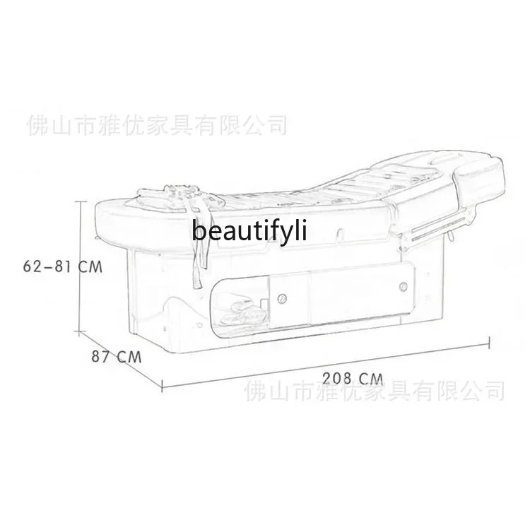 XQElectric سرير التجميل الراقية صالون تجميل نادي العلاج المائي سرير سبا تدليك الأريكة رفع الوجه سرير بلاستيكي صغير #5