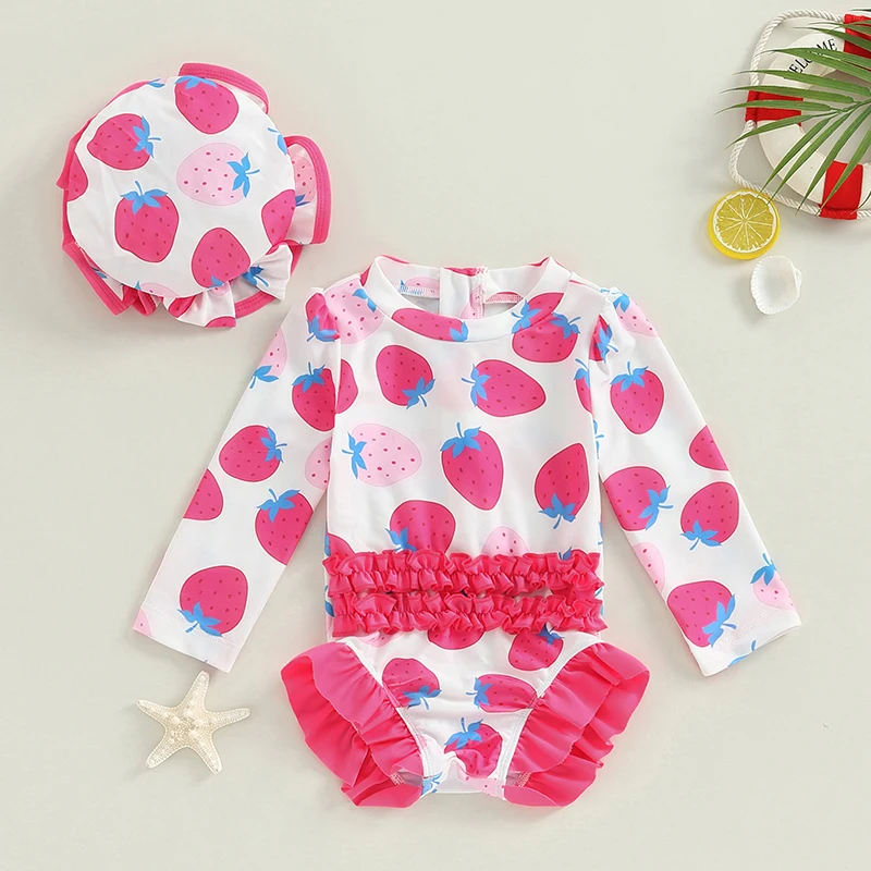 

Toddler Newborn Baby Girl Swimsuit Floral Swimwear Kid Ruffle Bathing Suit