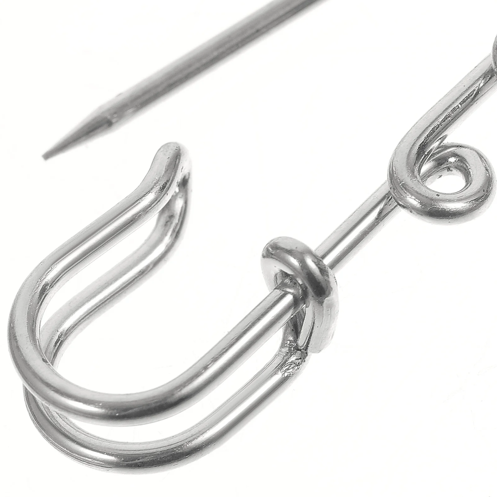 

50pcs Safety Pins Alloy Brooch Findings With Holes For Diy Crafts Metal Fabric Fasteners Blanket Scarf Clothing Fixing