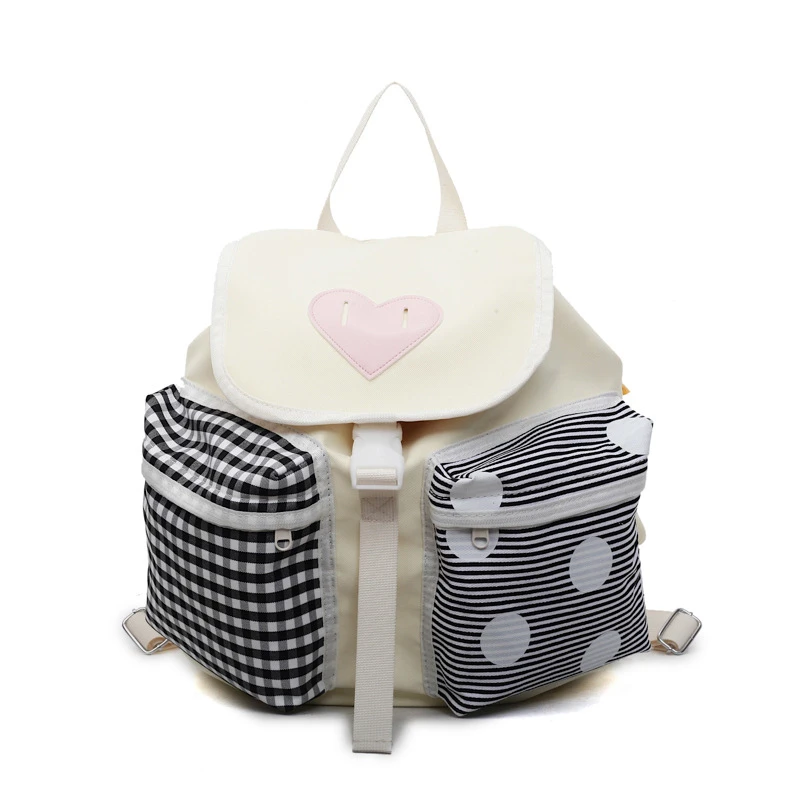 Zaino di grande capacità per donna, borsa da scuola per studenti in stile casual, borsa a secchiello, zaino da viaggio leggero per esterni