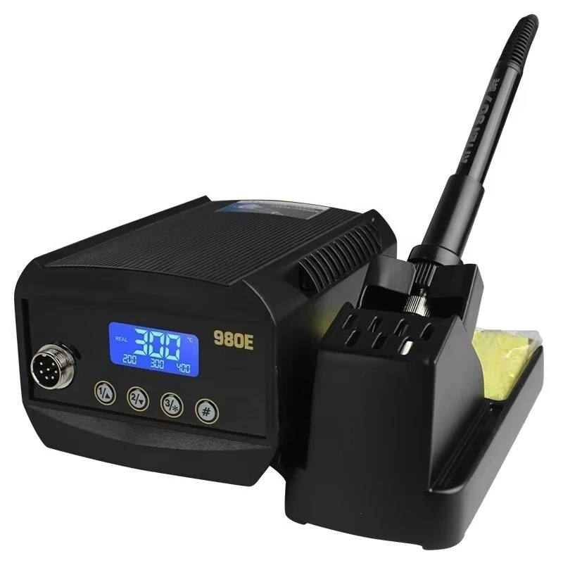 Atten AT980E 220v 80w Digital Solder Station With Iron Holder Lcd Display Smd Soldering Rework Soldering Iron Tips Solder Wire