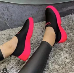 2022 Women Red Sneakers Female Casual Shoes Comfortable Mesh Slip on Ladies Sport Shoes Wedges Vulcanized Shoes Zapatos De Mujer