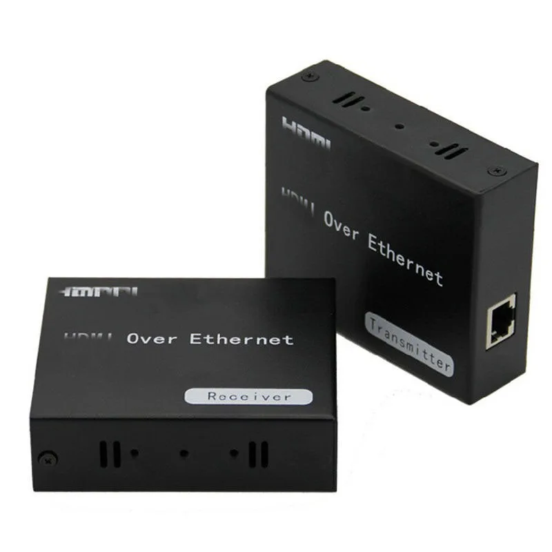 HDMI-compatible Extender Transmitter Receiver 120M 1080P IR Remote Over cat5e/6 TCP/IP Support One Transmitter to Many Receivers