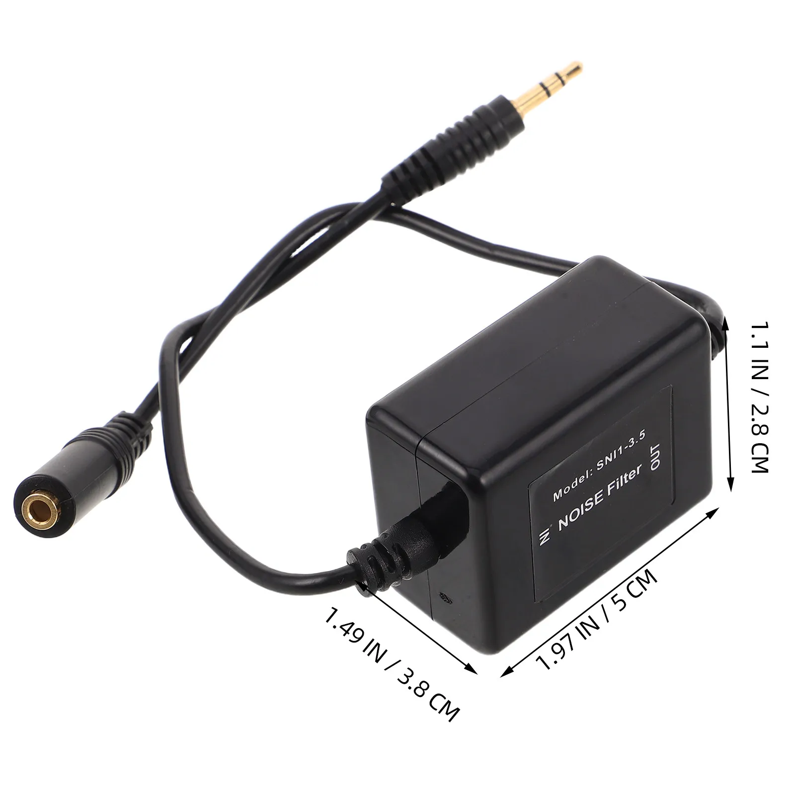 Passive Aux Noise Filter Car Audio Ground Loop Isolator to Fix Speaker Buzzing Static Hum in Vehicle Stereo Systems Signal