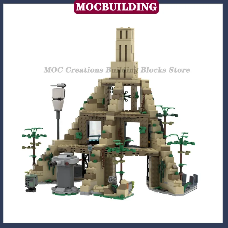 Moc Raum Film Tempel Basis Modell Baustein Montage Szene Architektur Sammlung Serie Spielzeug Geschenke